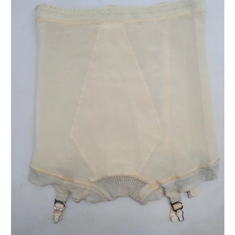 Hollywood Vassarette Ivory Lace Girdle Pin Up Vintage Lingerie‎ Glamour